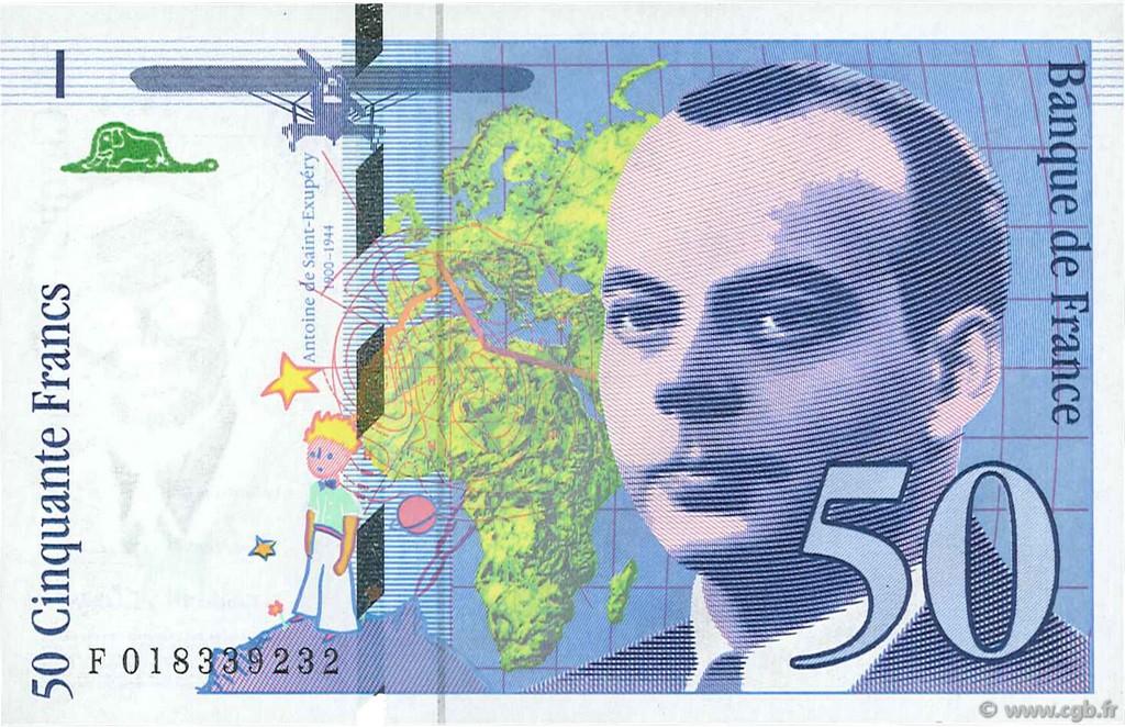 50 Francs SAINT-EXUPÉRY modifié FRANCE  1994 F.73.01b pr.NEUF