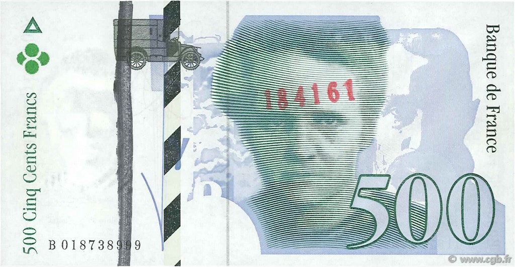 500 Francs PIERRE ET MARIE CURIE Sans couleurs FRANCE  1994 F.76f5.01 UNC-
