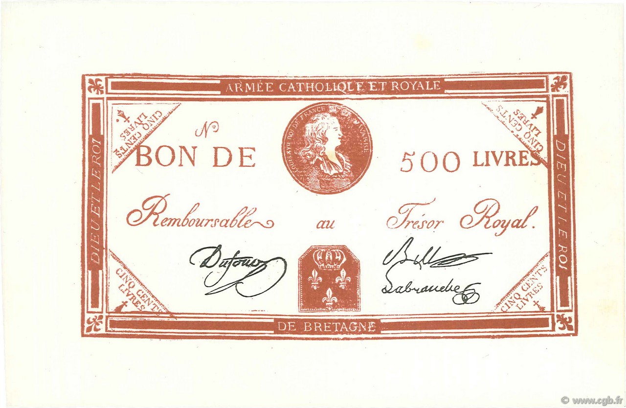 500 Livres FRANCE  1794 Laf.278 NEUF