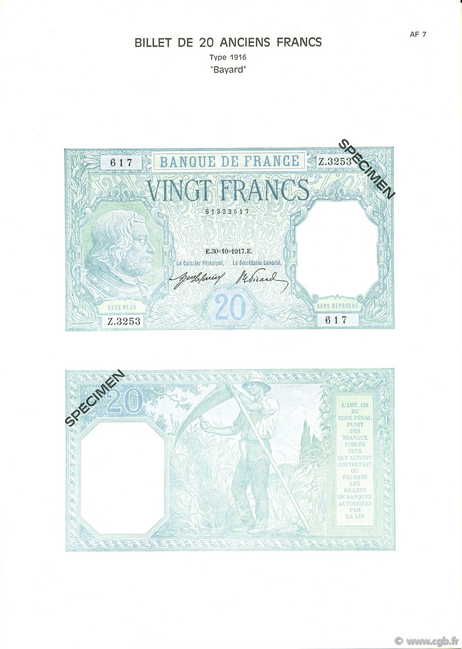 20 Francs BAYARD FRANCE  1975 F.11pl NEUF