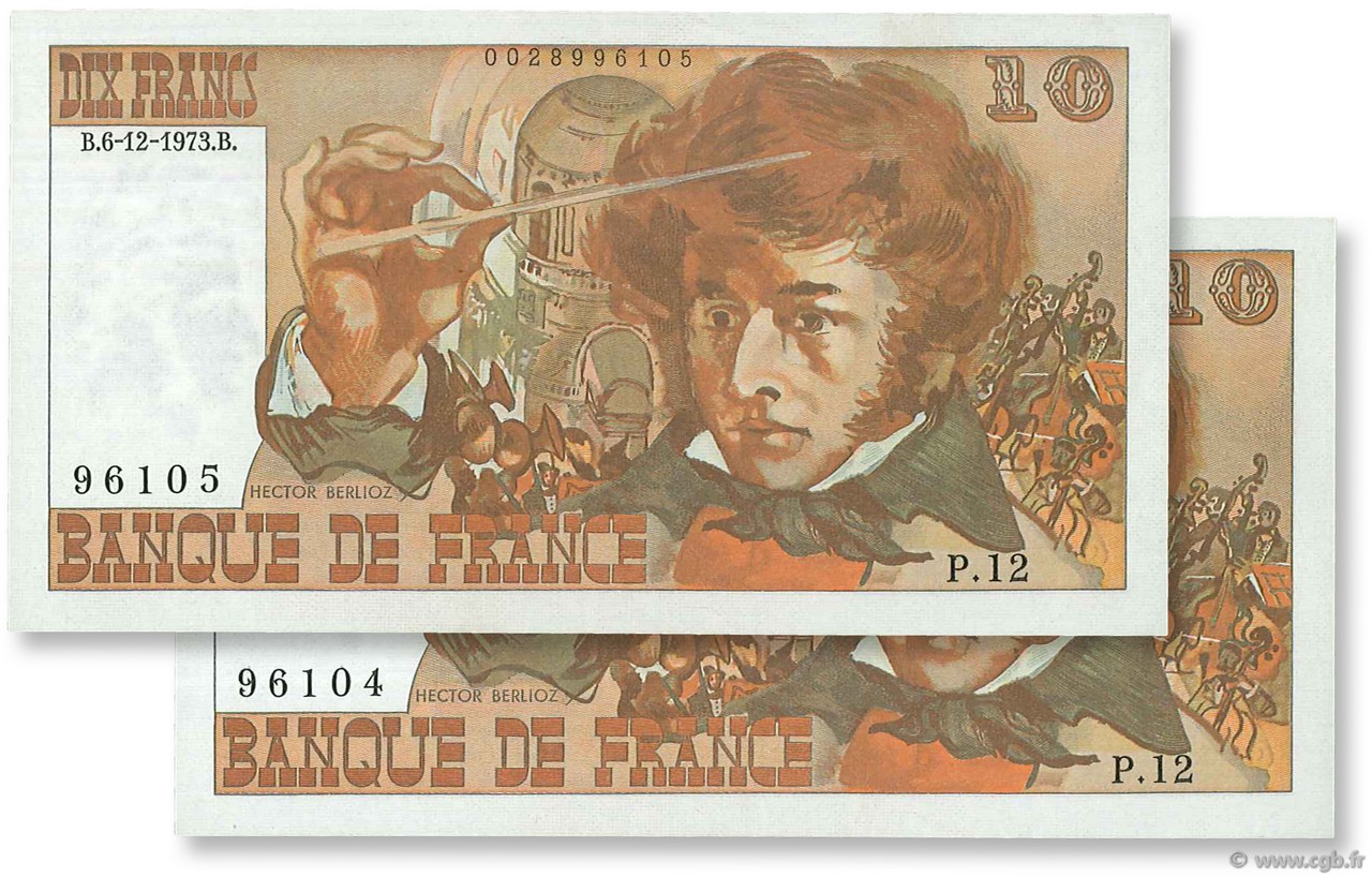 10 Francs BERLIOZ sans signatures FRANCE  1978 F.63bis.01 pr.SPL