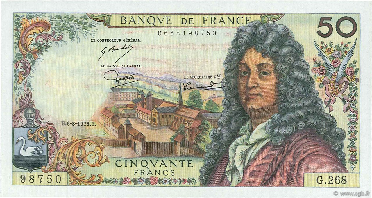 50 Francs RACINE FRANCE  1975 F.64.29 NEUF