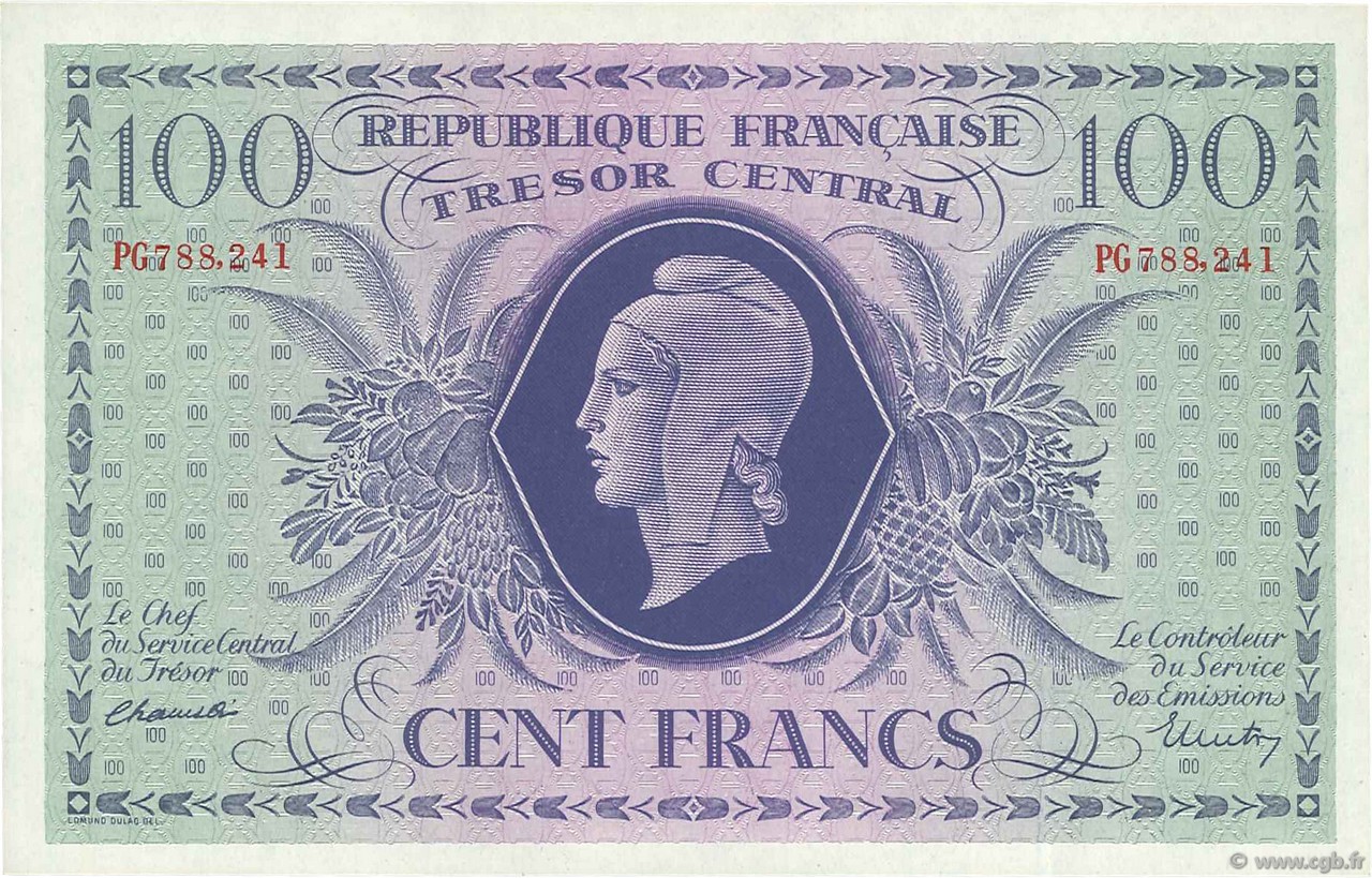 100 Francs FRANCE  1943 VF.06.01a SPL+