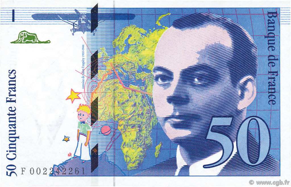 50 Francs SAINT-EXUPÉRY Sans mouton FRANCE  1992 F.72f3.01 pr.NEUF