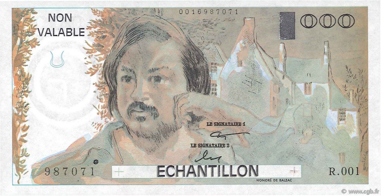 1000 Francs BALZAC FRANCE  1980 EC.1980.01 NEUF