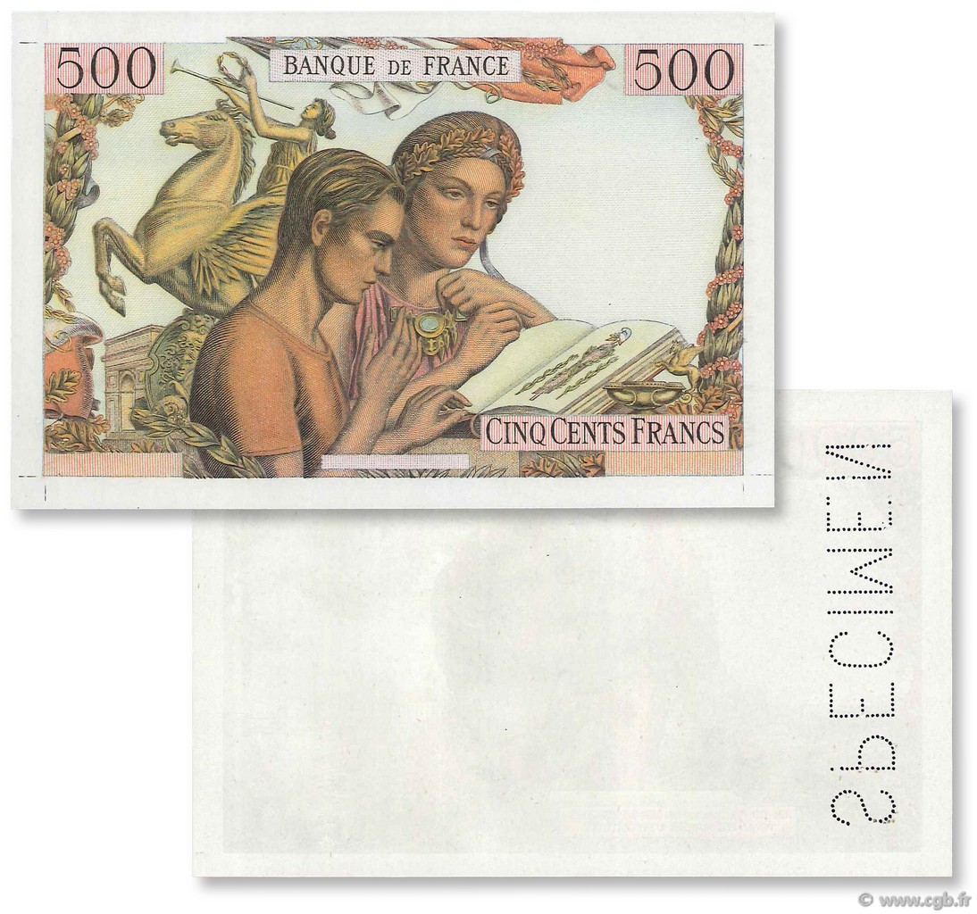 500 Francs JEUNESSE FRANCE  1945 NE.1945 NEUF
