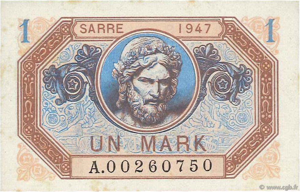 1 Mark SARRE FRANCE  1947 VF.44.01 SUP+