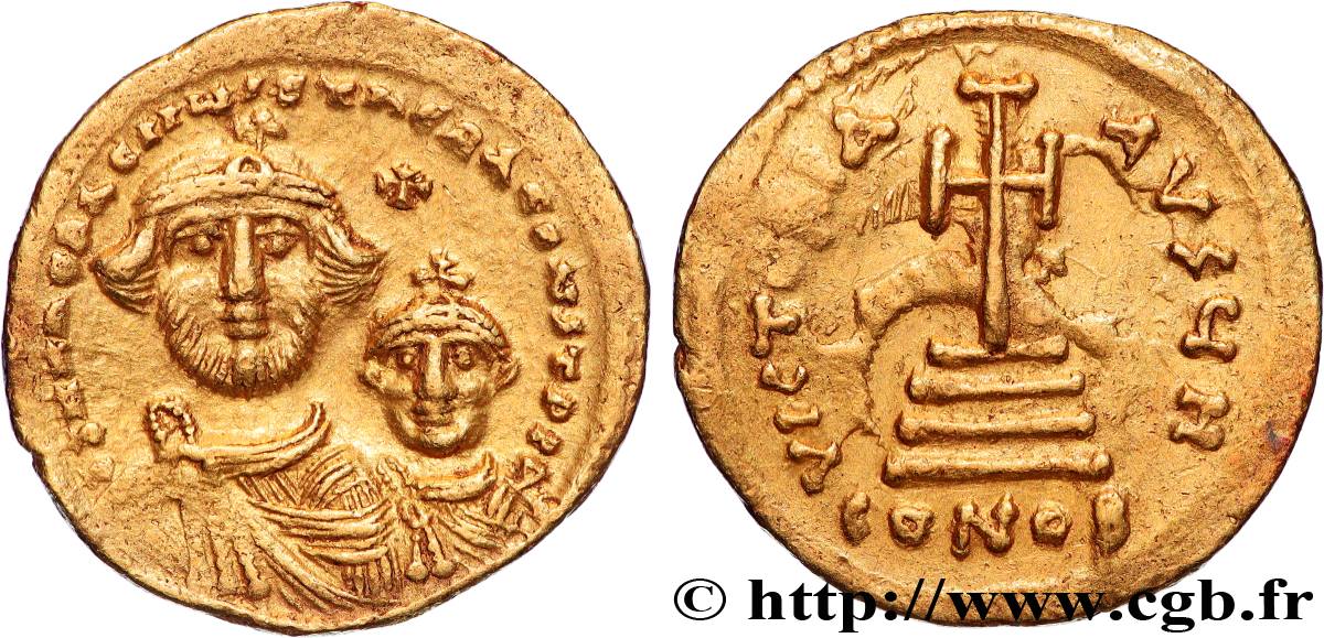 HÉRACLIUS et HÉRACLIUS CONSTANTIN Solidus SUP/TTB+