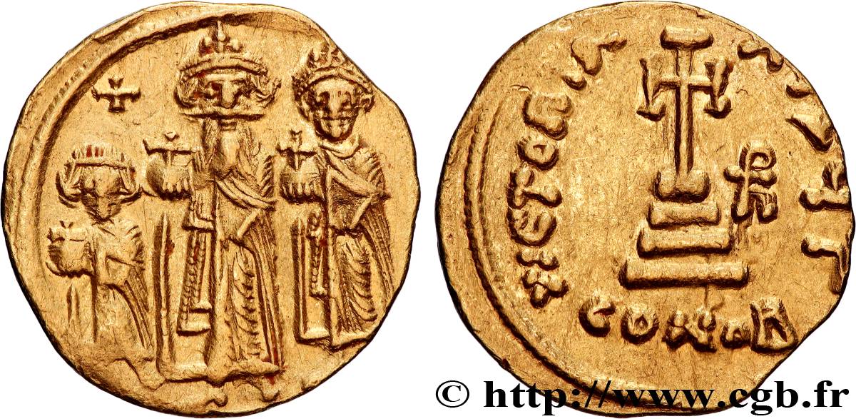 HÉRACLIUS, HÉRACLIUS CONSTANTIN et HÉRACLONAS Solidus TTB+