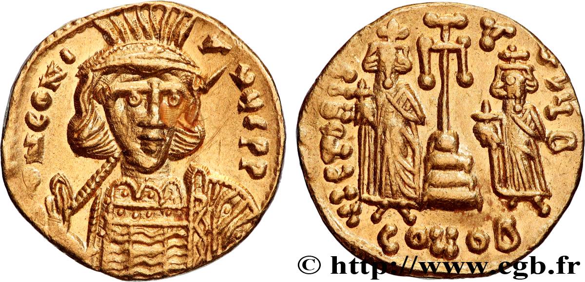 CONSTANTIN IV, HÉRACLIUS et TIBÈRE Solidus SUP