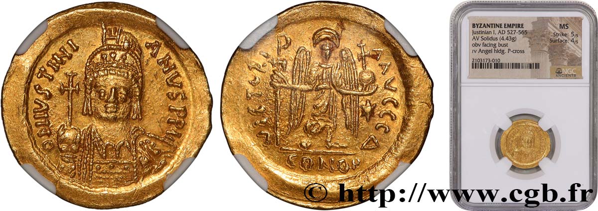 JUSTINIAN I Solidus MS