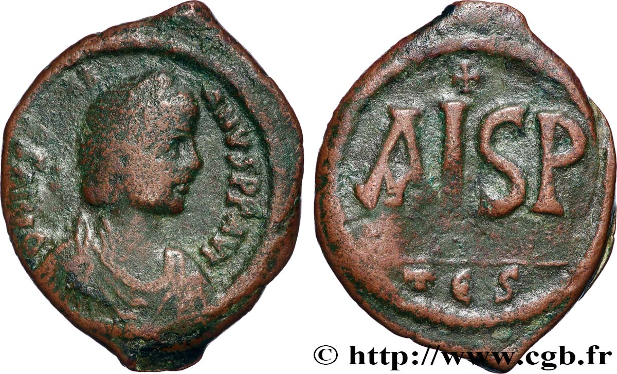 JUSTINIEN Ier Seize nummi TB/TTB