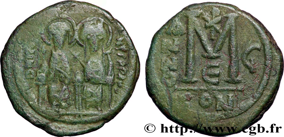 JUSTIN II et SOPHIE Follis TTB