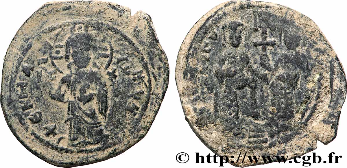 CONSTANTIN X DUCAS et EUDOCIE Follis TB