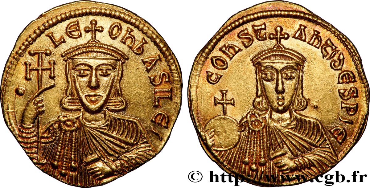 LÉON V L ARMÉNIEN et CONSTANTIN Solidus FDC