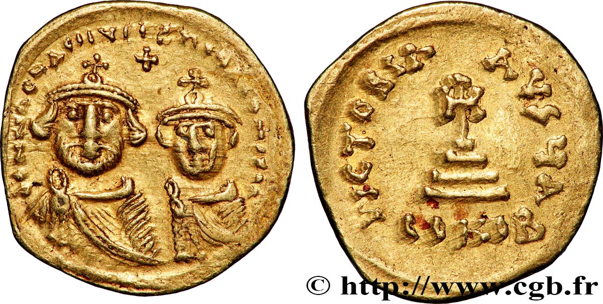 HÉRACLIUS et HÉRACLIUS CONSTANTIN Solidus TTB+