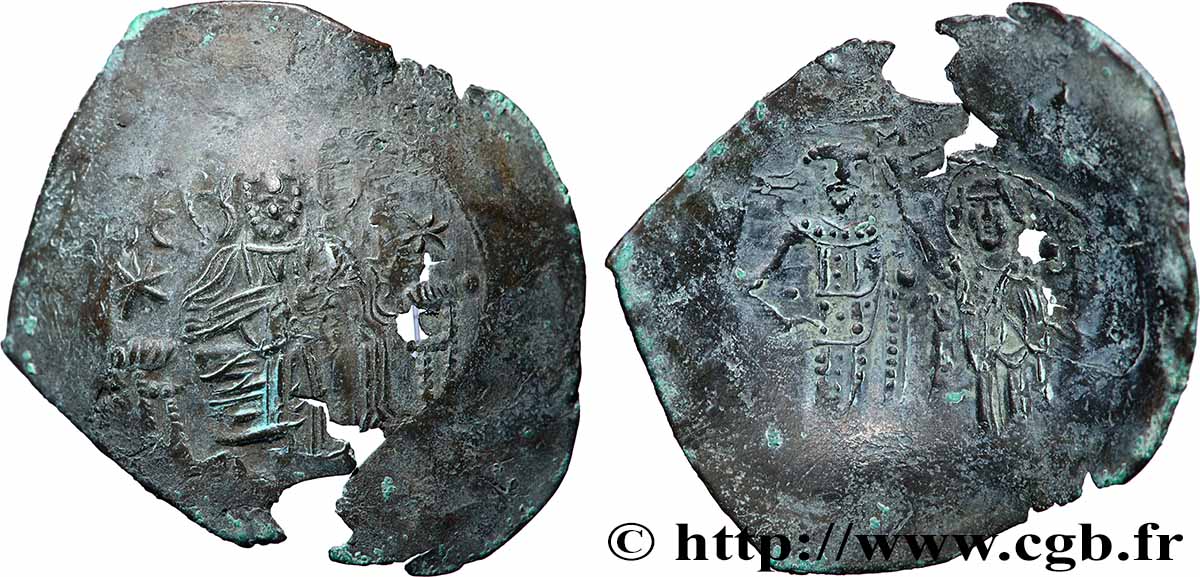 MANUEL I COMNENUS Aspron trachy (scyphate) VF