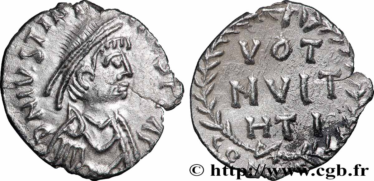 JUSTINIAN I Silique 1er type AU
