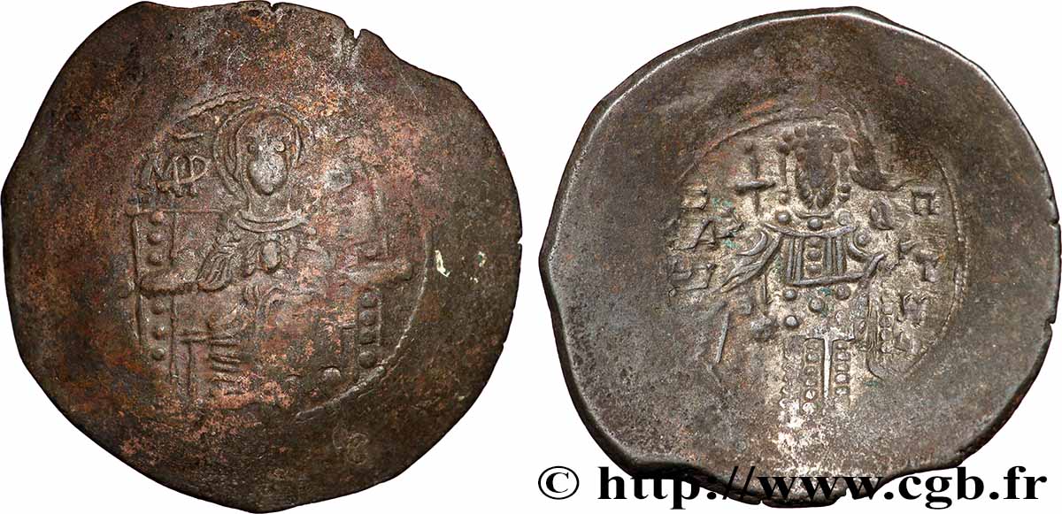 ISAAC II ANGE Aspron trachy (scyphate) TB