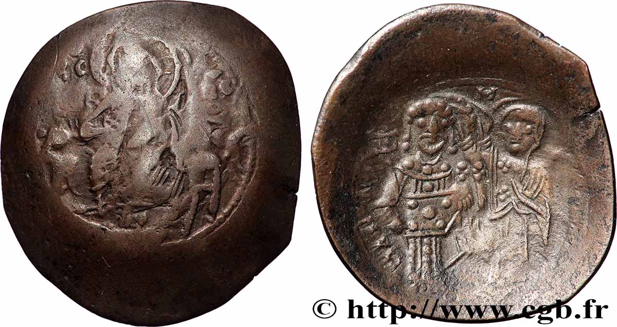 MANUEL Ier COMNÈNE Aspron trachy (scyphate) TB/TTB