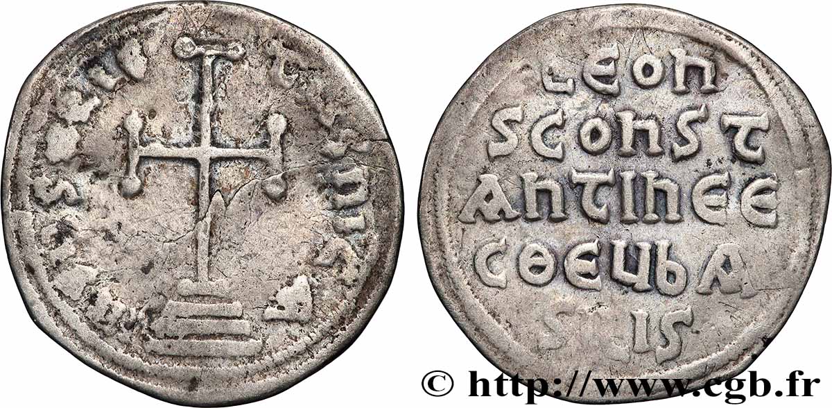 LEO III and CONSTANTINE V Miliaresion XF