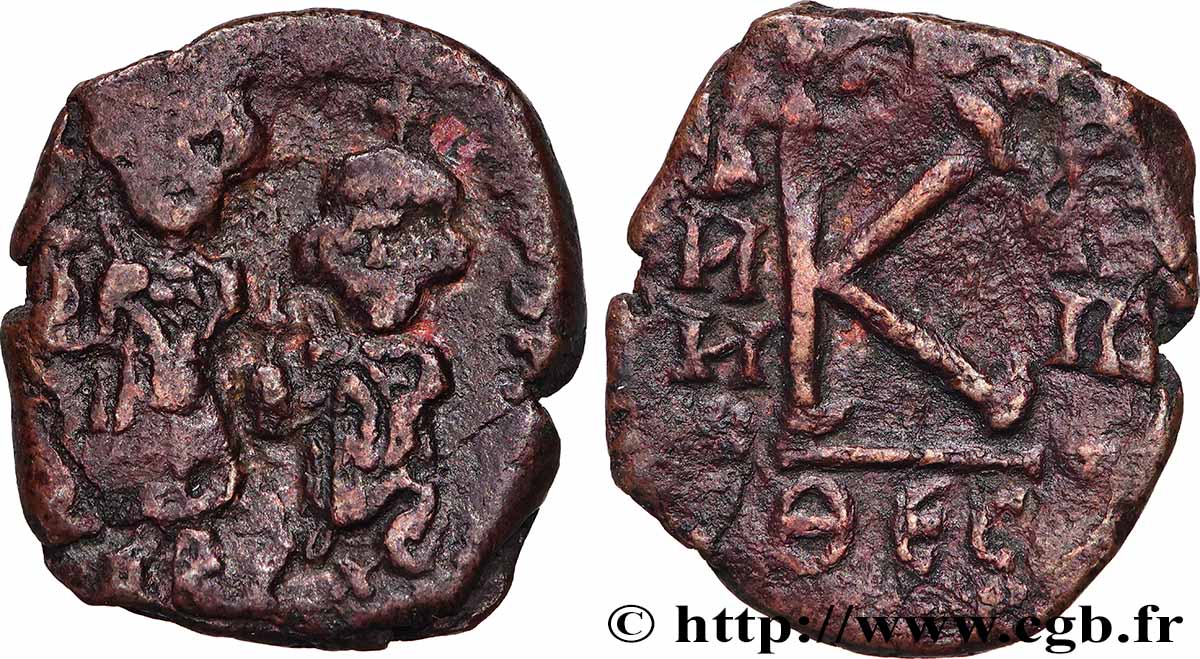 HERACLIUS and HERACLIUS CONSTANTINE Demi-follis VF