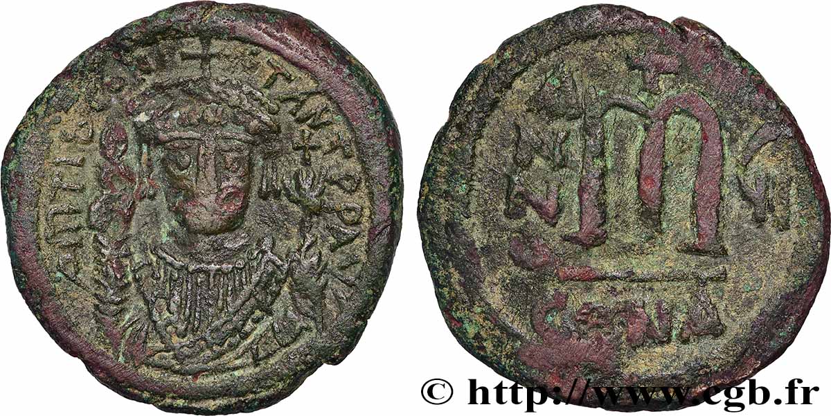 TIBÈRE II CONSTANTIN Follis TTB