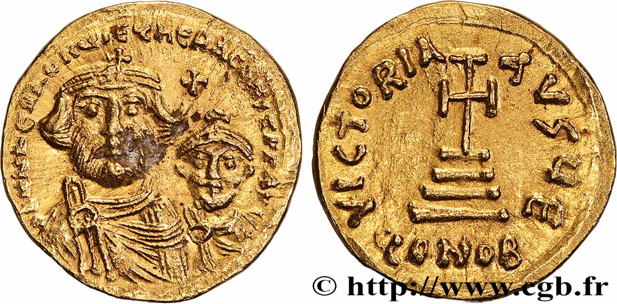 HÉRACLIUS et HÉRACLIUS CONSTANTIN Solidus TTB+/SUP