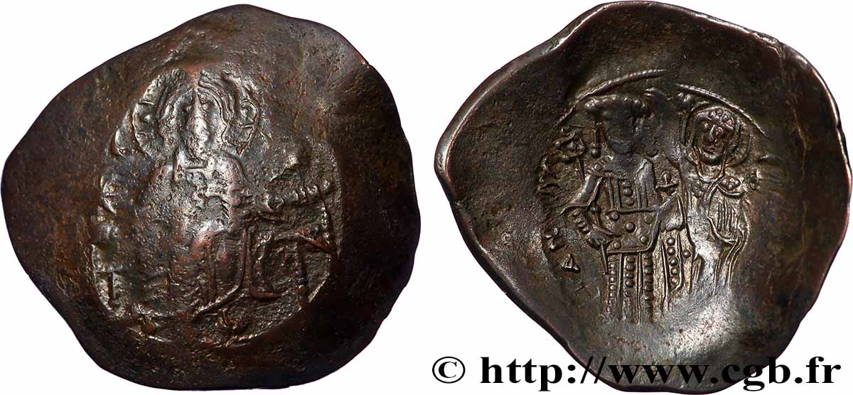 MANUEL Ier COMNÈNE Aspron trachy (scyphate) TB/TTB