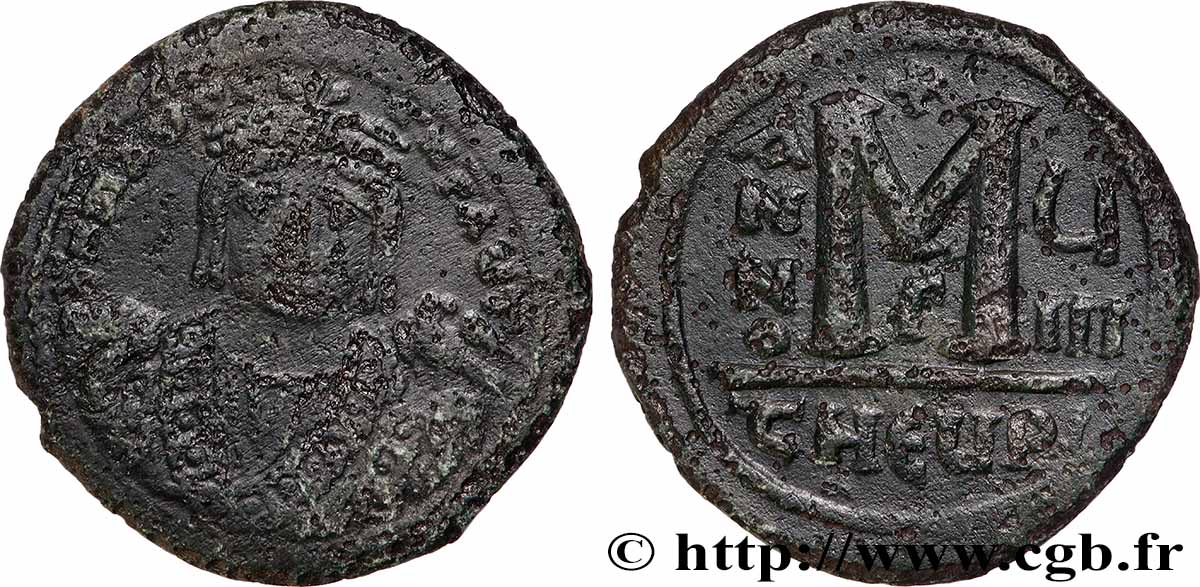 MAURICE TIBÈRE Follis TB/TB+