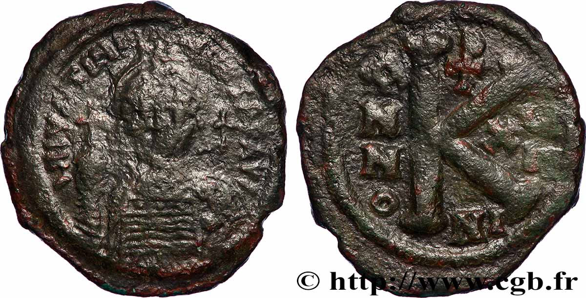 JUSTINIAN I Demi-follis VF