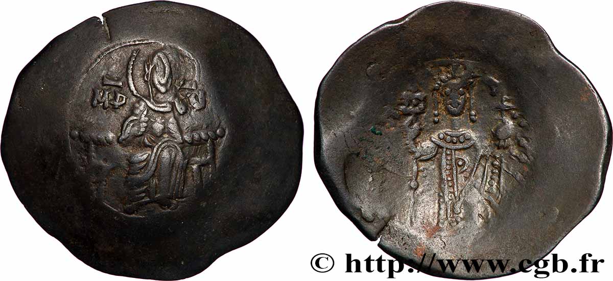MANUEL I COMNENUS Aspron trachy (scyphate) VF