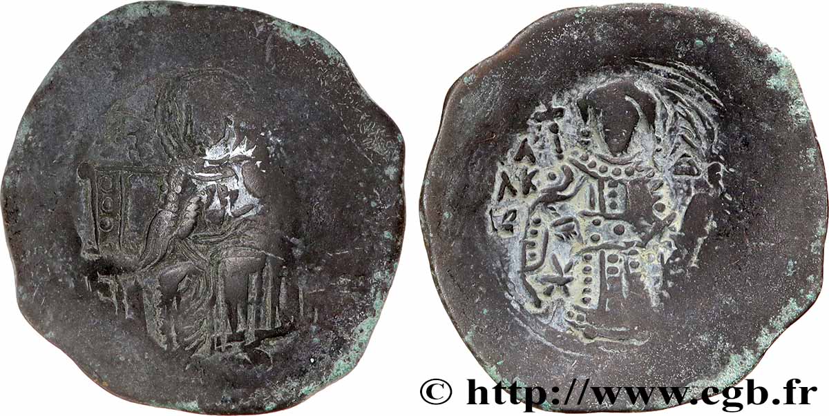 ISAAC II ANGELUS Aspron trachy (scyphate) VF