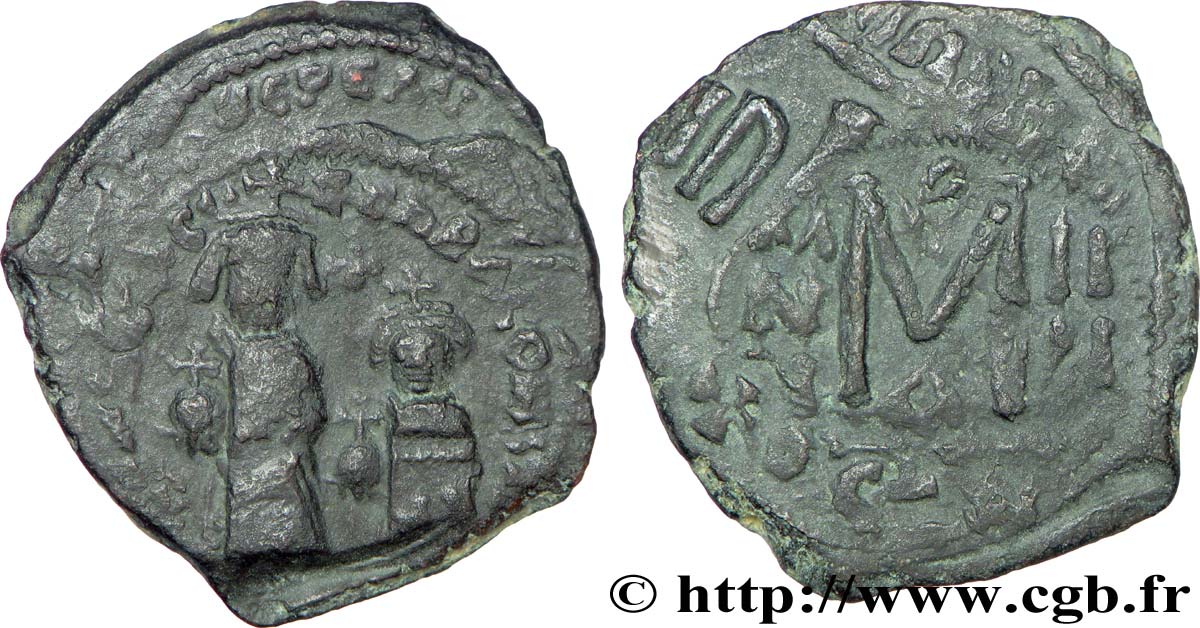 HERACLIUS and HERACLIUS CONSTANTINE Follis VF