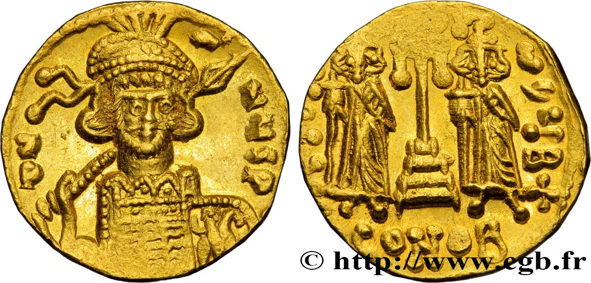 CONSTANTINUS IV, HERACLIUS und TIBERIUS Solidus ST