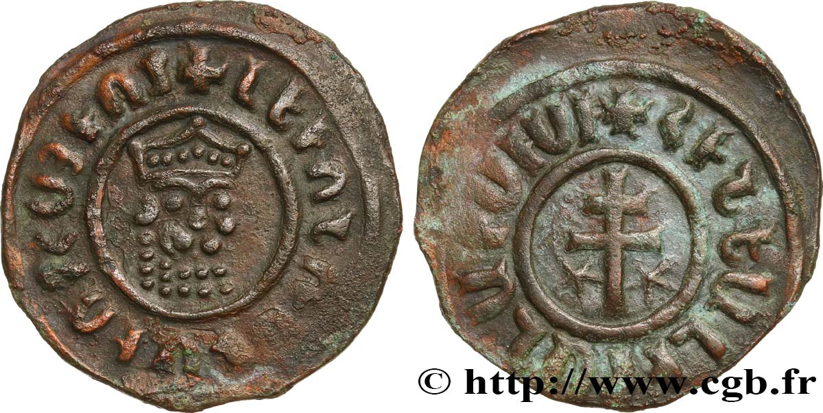 CILICIA - KINGDOM OF ARMENIA - LEO I King of Armenia Tank ou obole de bronze XF