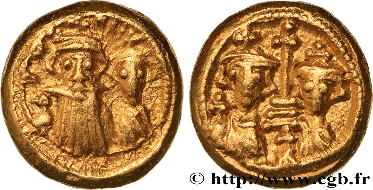 CONSTANS II, CONSTANTINE IV, HERACLIUS und TIBERIUS Solidus fVZ