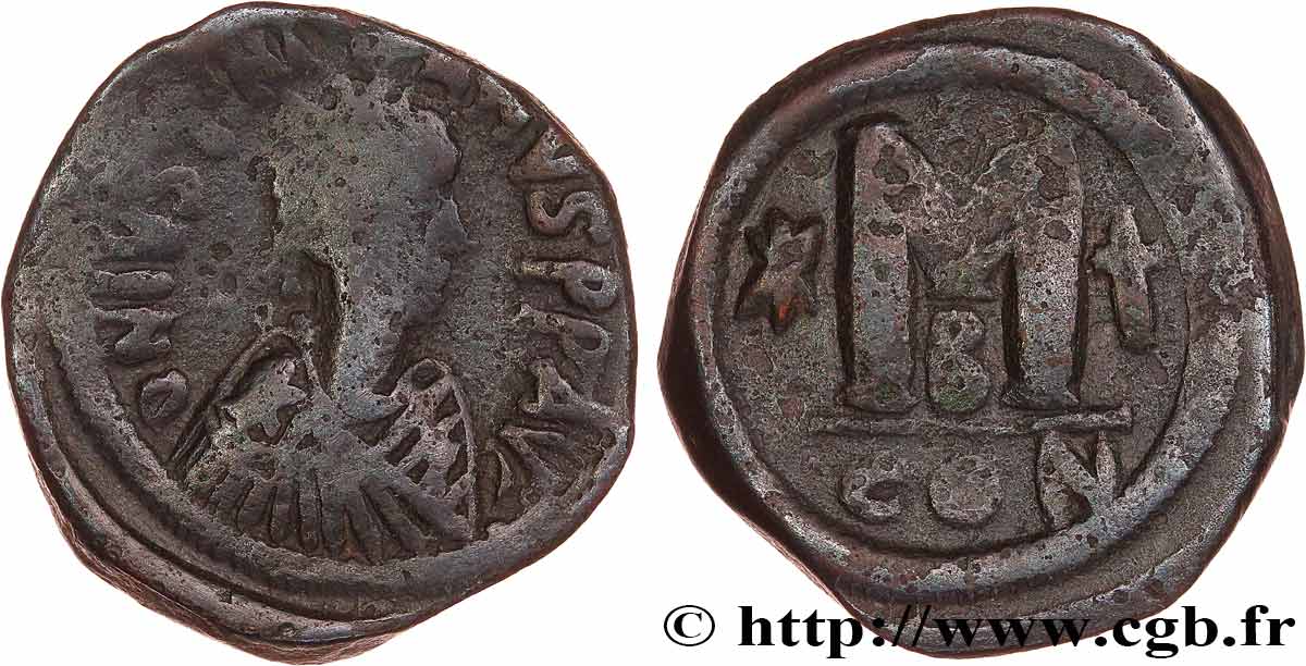 JUSTINIEN Ier Follis TB+