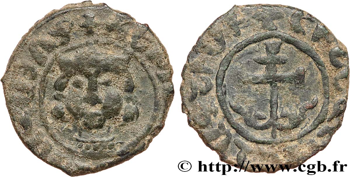 CILICIA - KINGDOM OF ARMENIA - HETHUM II Cardez de cuivre XF
