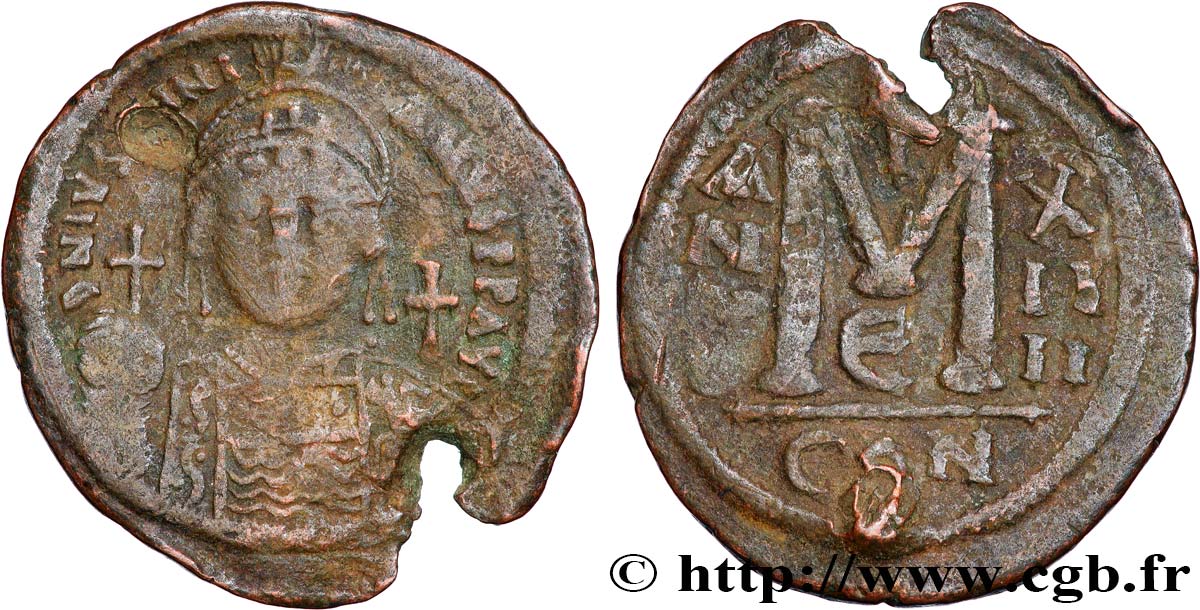 JUSTINIEN Ier Follis TB+