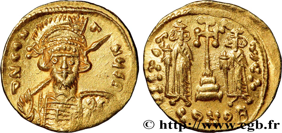 CONSTANTINUS IV, HERACLIUS und TIBERIUS Solidus fST