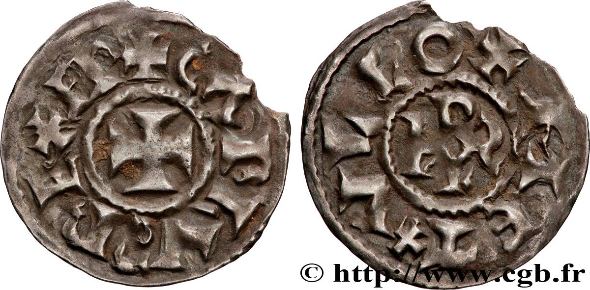 CHARLES II LE CHAUVE Denier TTB