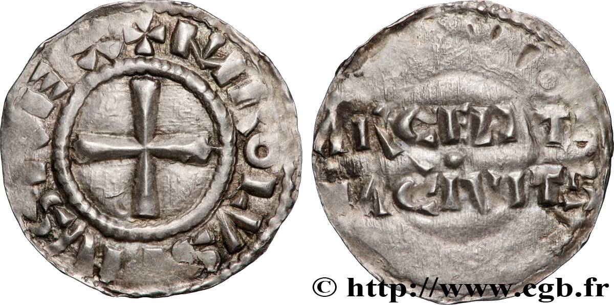 CHARLES III LE SIMPLE Denier TTB/TTB+