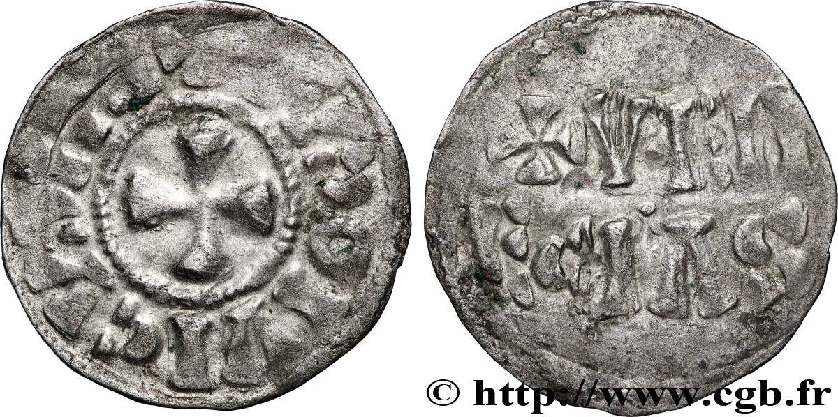 LOUIS Ier LE PIEUX OU LE DÉBONNAIRE Denier TB+