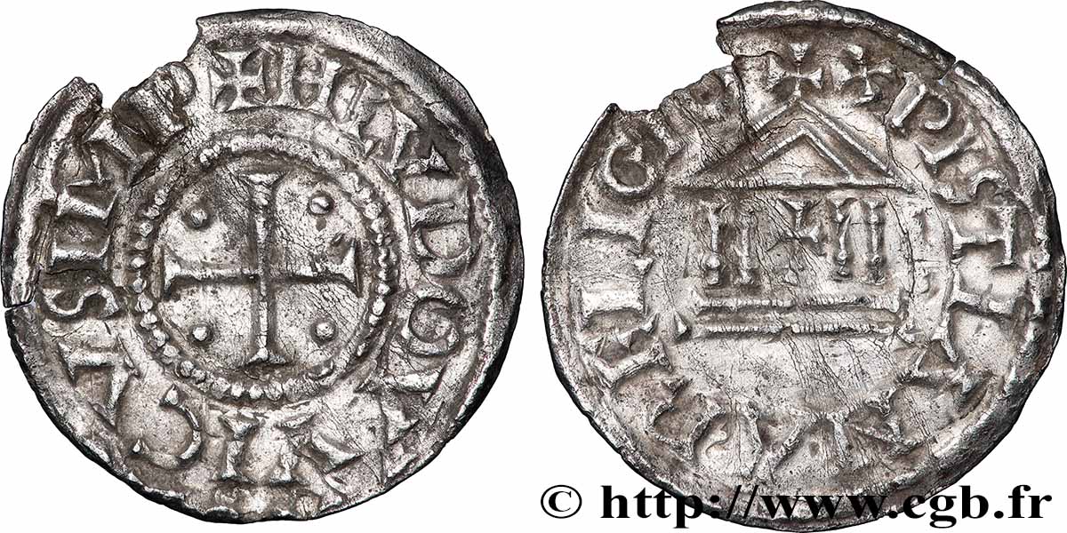 LUDOVICO I Denier à la légende chrétienne BB