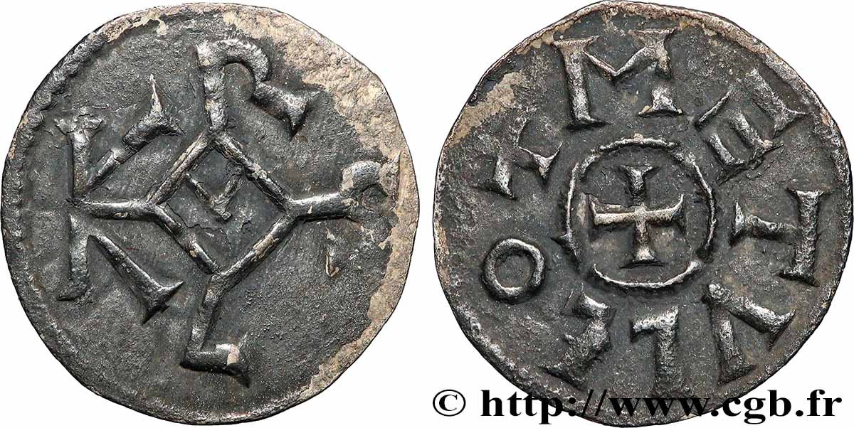 CHARLES II LE CHAUVE Obole TTB+/TTB