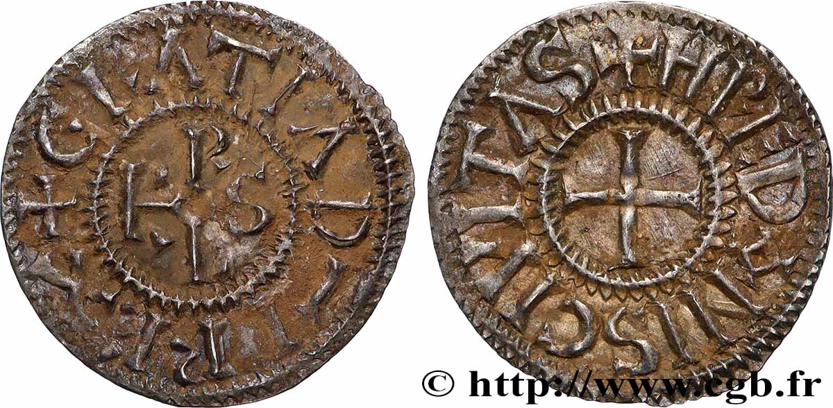 CHARLES THE BALD Denier AU