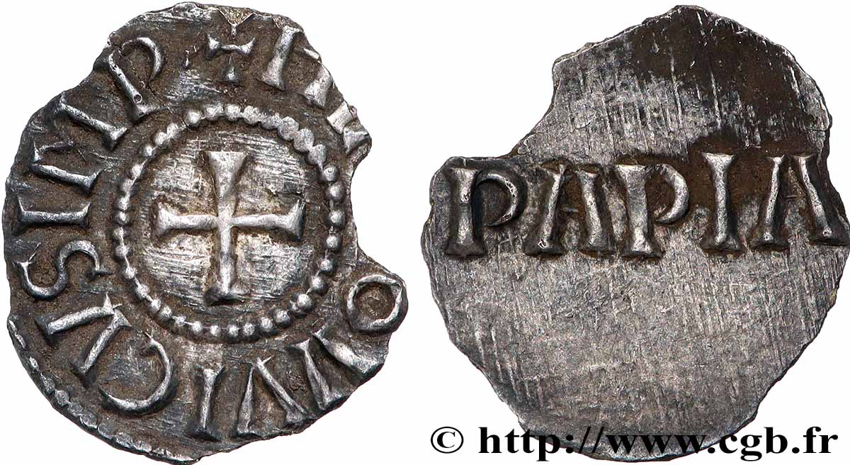 LOUIS THE PIOUS Denier XF