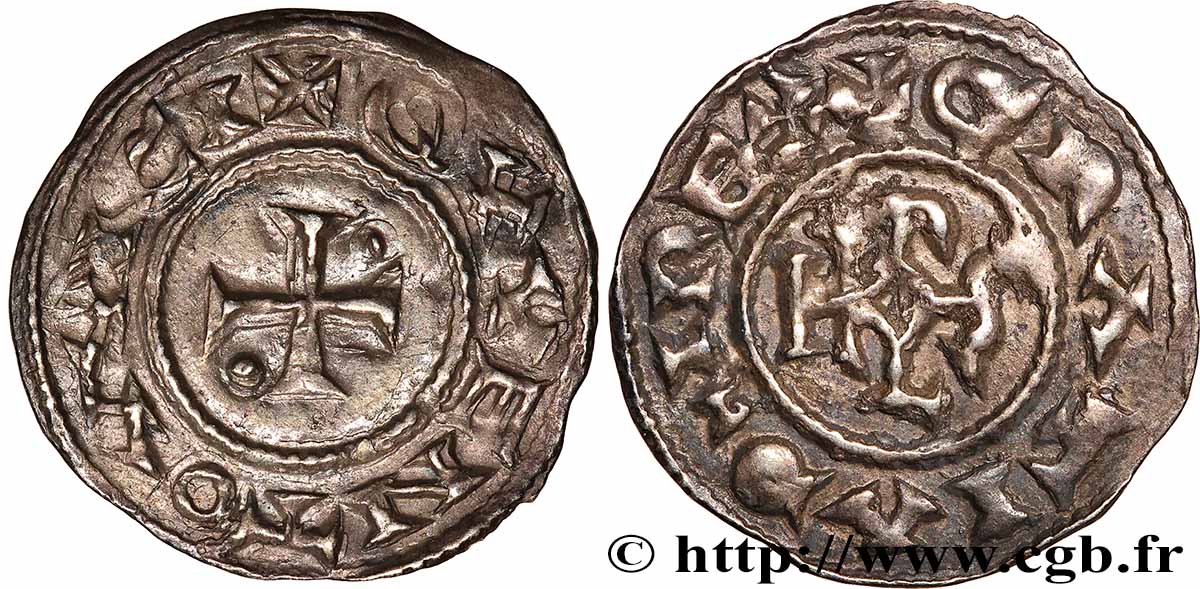 CHARLES THE BALD Denier AU
