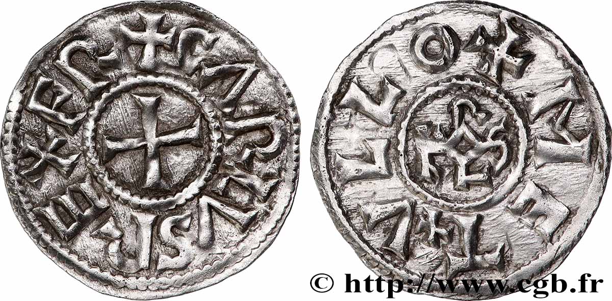CHARLES THE BALD Denier AU